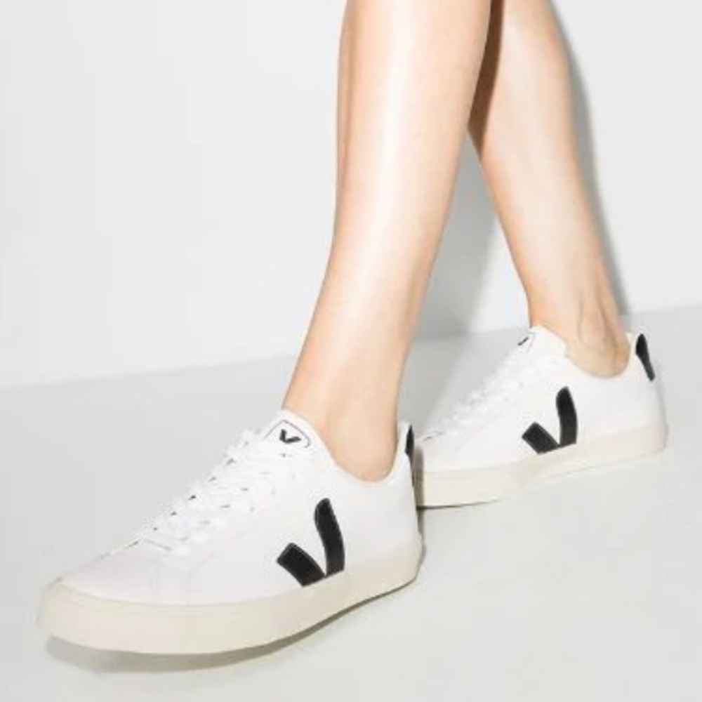 Veja White and Black Sneakers